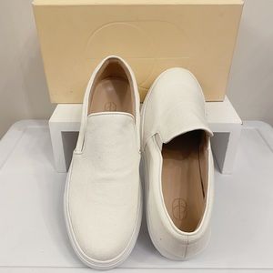 Porte & Paire Canvas Slip On Casual Canvas Leather Sneakers 41 11 Net-A-Porter